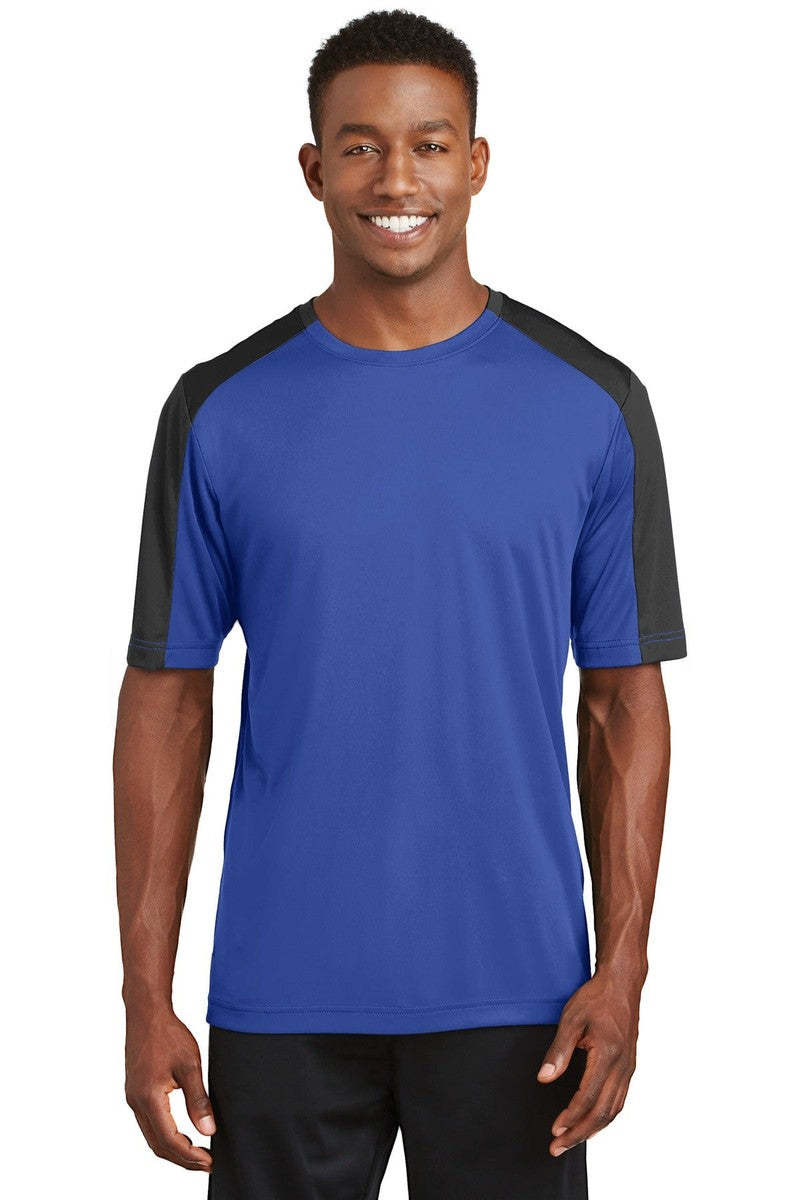 Sport-Tek T-Shirts XS / True Royal/ Black Sport-Tek ST354: PosiCharge Competitor Sleeve-Blocked Tee