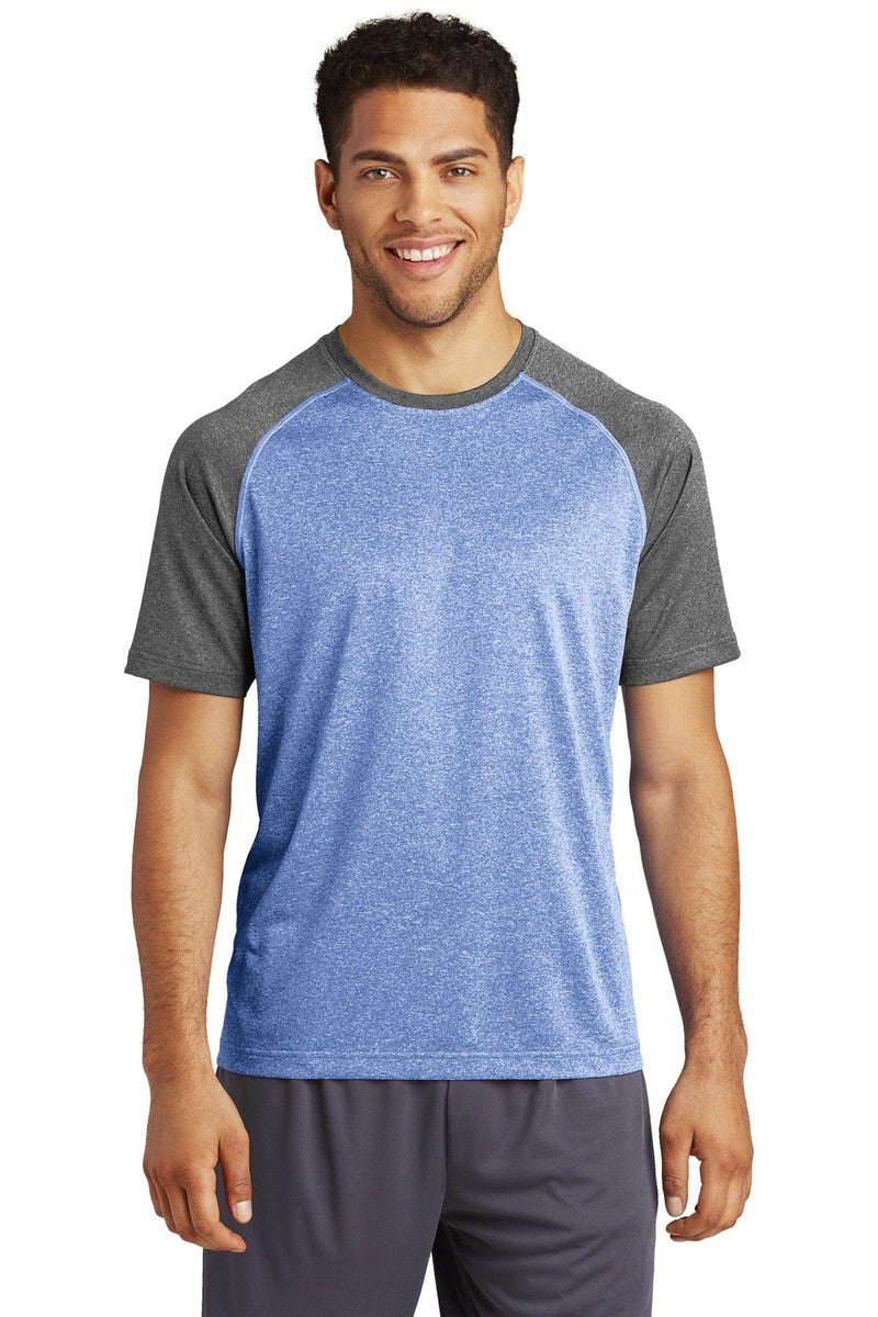 Sport-Tek T-Shirts XS / True Royal Heather/ Graphite Heather Sport-Tek ST362: Heather-On-Heather Contender Tee