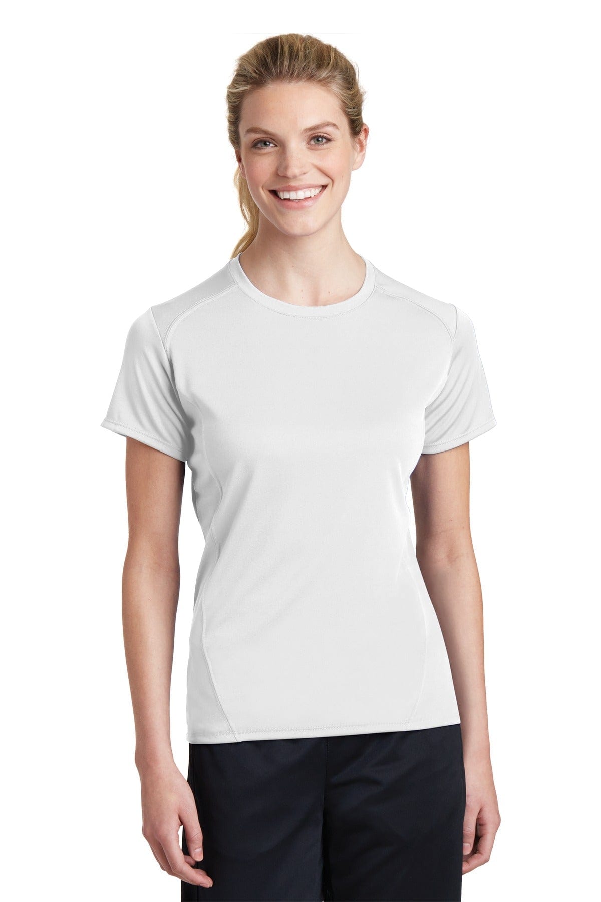 Sport-Tek T-Shirts XS / White DISCONTINUED  Sport-Tek ®  Ladies Dry Zone ®  Raglan Accent T-Shirt. L473