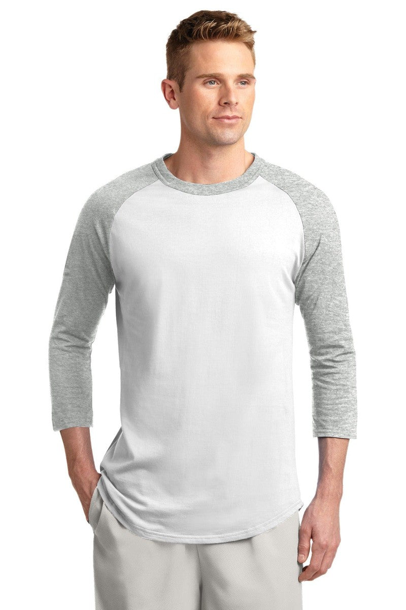 Sport-Tek T-Shirts XS / White/ Heather Grey Sport-Tek T200: Colorblock Raglan Jersey