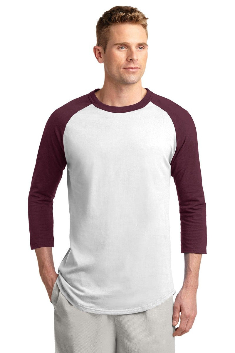 Sport-Tek T-Shirts XS / White/ Maroon Sport-Tek T200: Colorblock Raglan Jersey