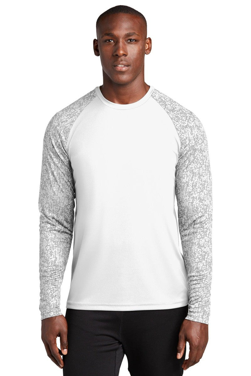 Sport-Tek T-Shirts XS / White Sport-Tek ST460LS: Long Sleeve Digi Camo Tee