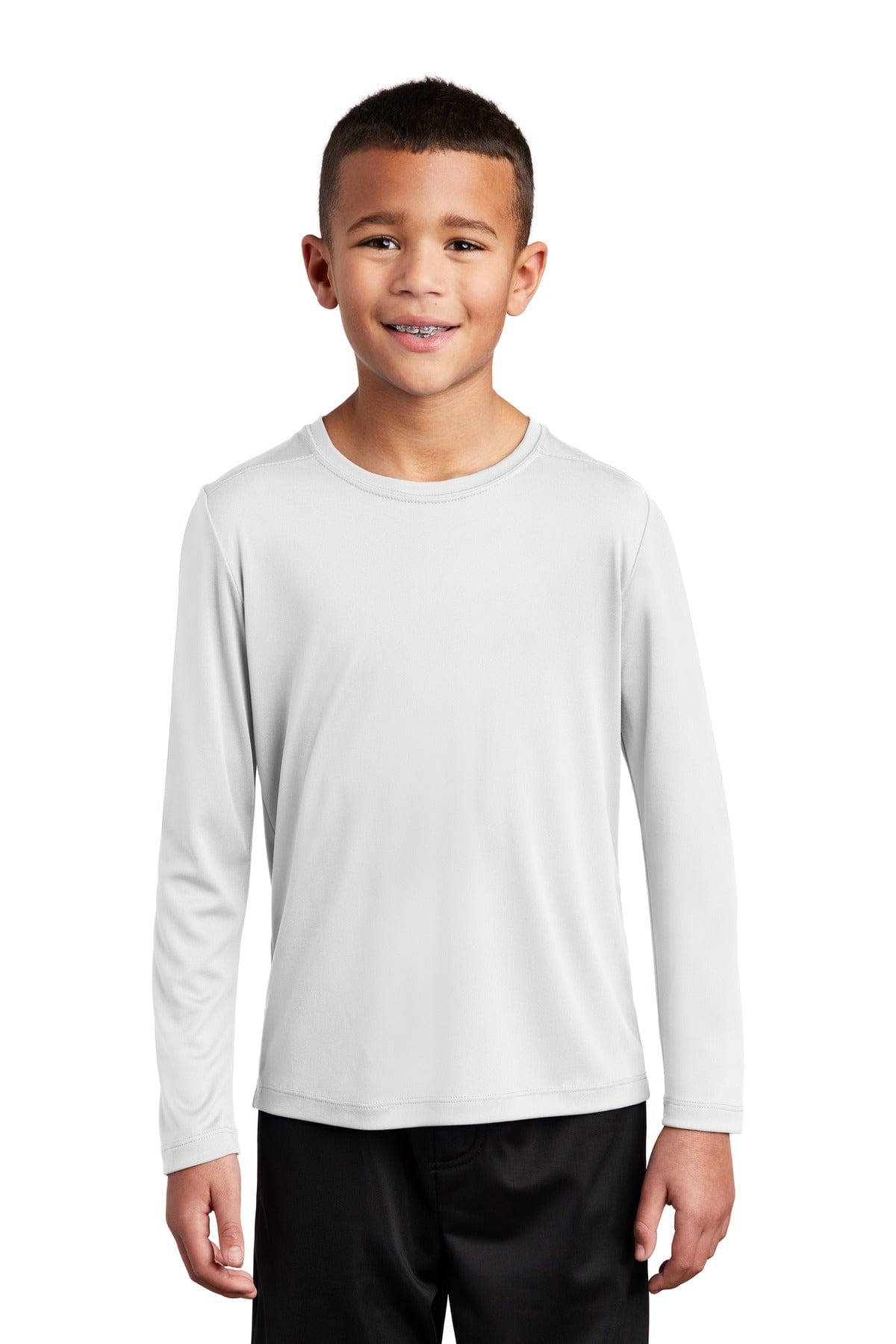Sport-Tek T-Shirts XS / White Sport-Tek YST420LS Youth Posi-UV Pro Long Sleeve Tee