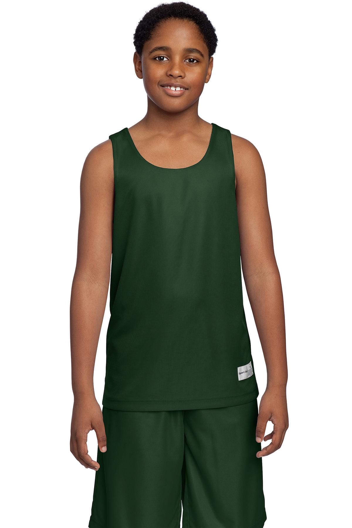 Sport-Tek Tank Tops XS / Forest Green DISCONTINUED  Sport-Tek ®  Youth PosiCharge ®  Mesh Reversible Tank. YT550