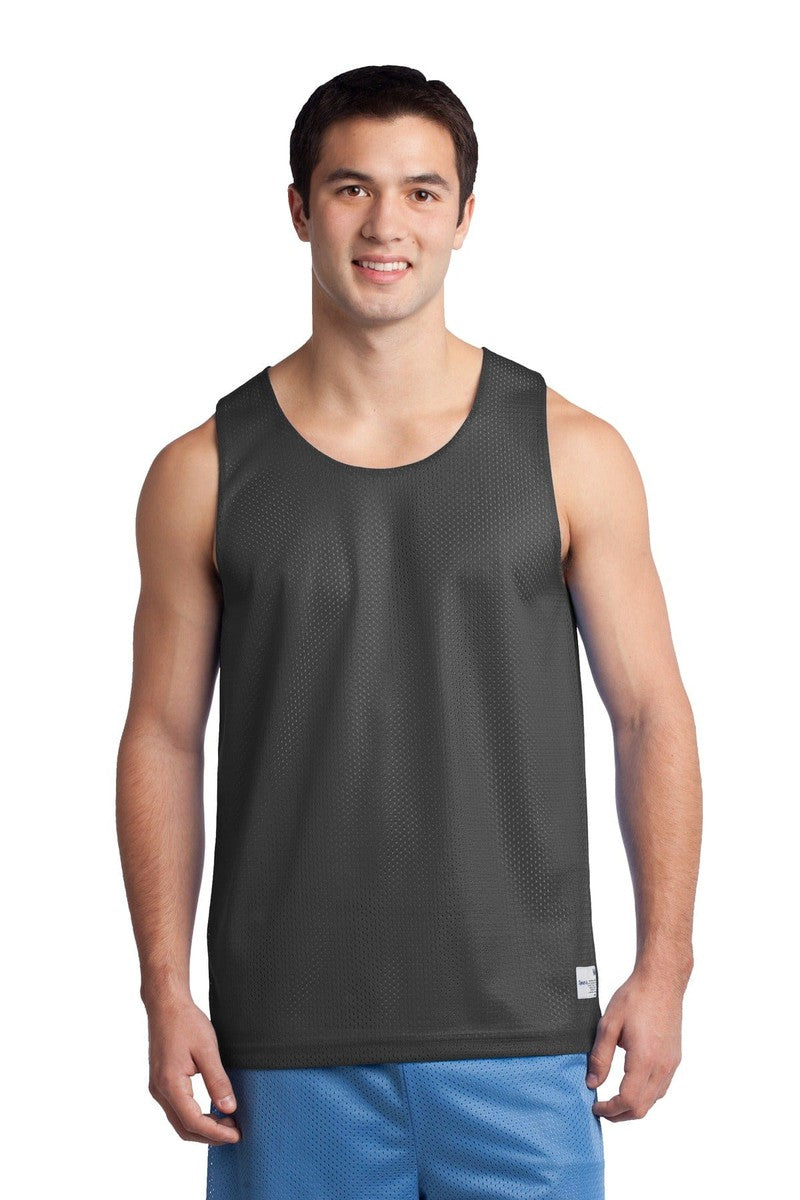 Sport-Tek Tank Tops XS / Iron Grey/ White Sport-Tek ST500: PosiCharge Classic Mesh Reversible Tank