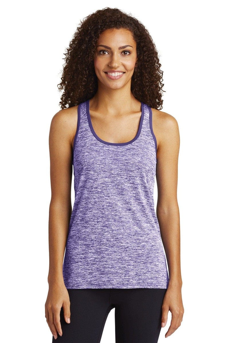 Sport-Tek Tank Tops XS / Purple Electric/ Purple Sport-Tek LST396: Ladies PosiCharge Electric Heather Racerback Tank