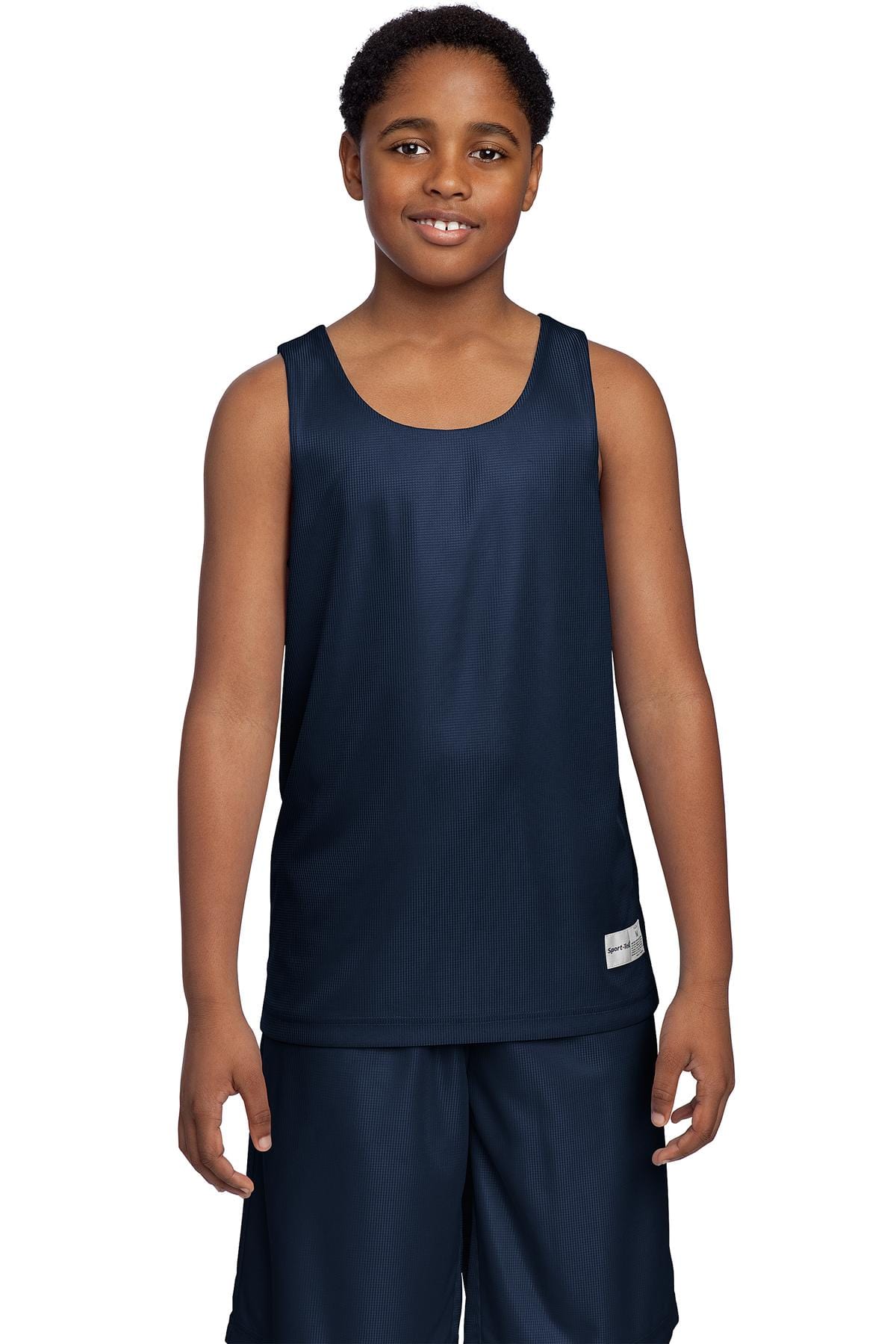 Sport-Tek Tank Tops XS / True Navy DISCONTINUED  Sport-Tek ®  Youth PosiCharge ®  Mesh Reversible Tank. YT550