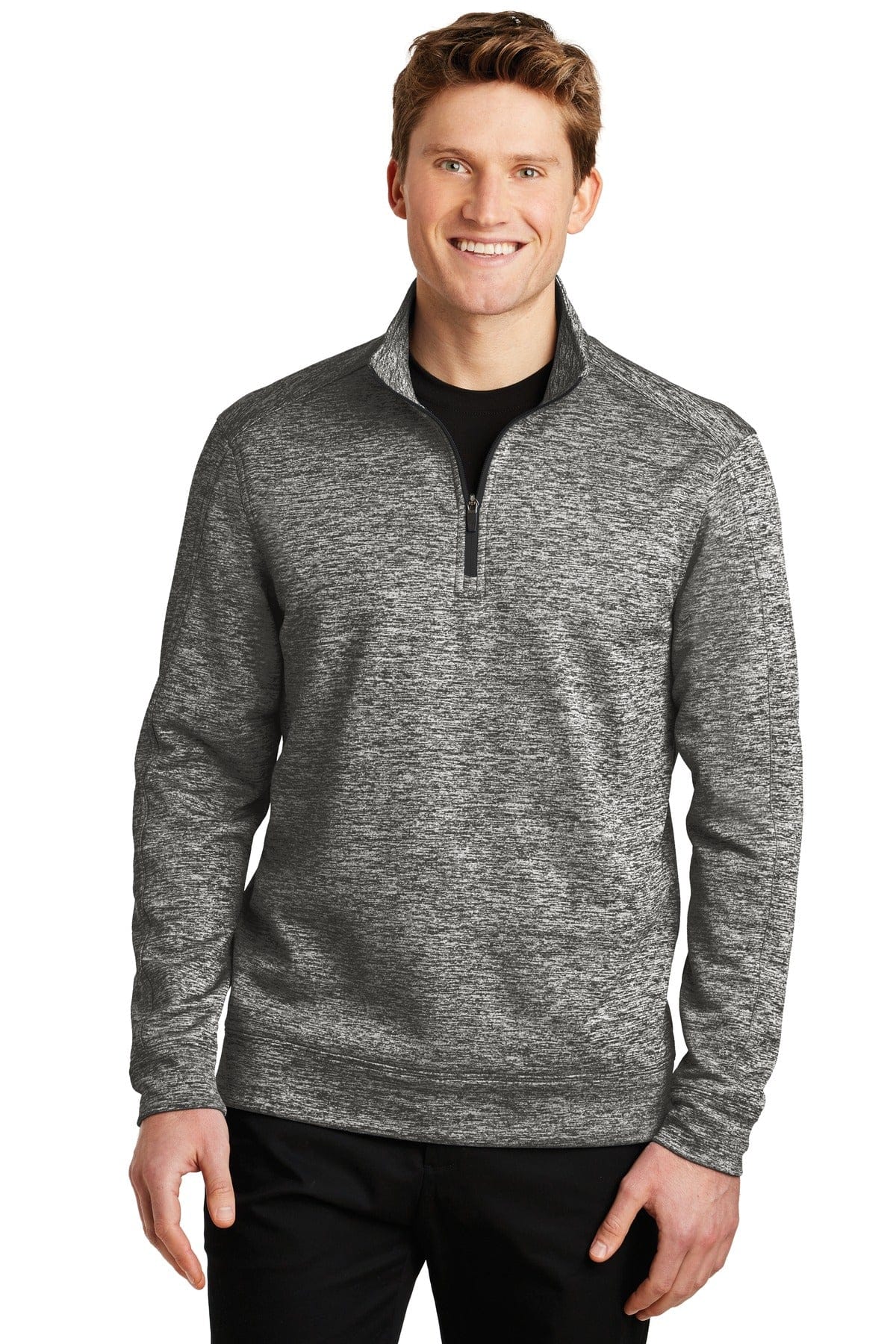 Sport-Tek XS / Black Electric Sport-Tek ST226: PosiCharge Electric Heather Fleece 1/4-Zip Pullover