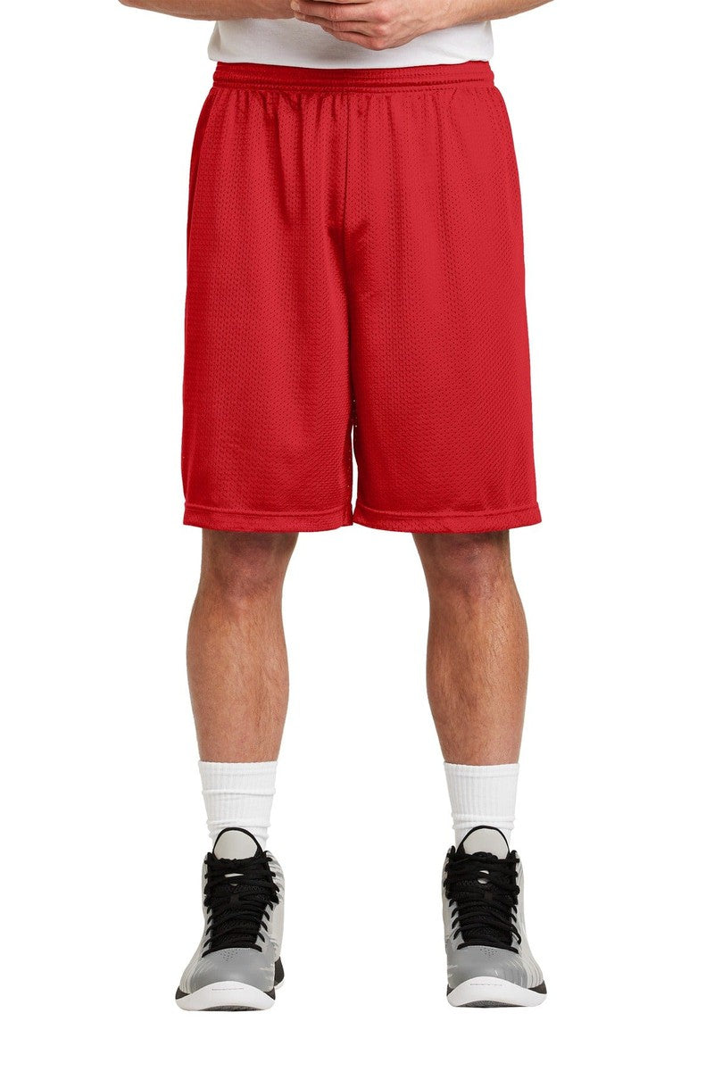 Sport-Tek XS / True Red Sport-Tek ST515: Long PosiCharge Classic Mesh Short