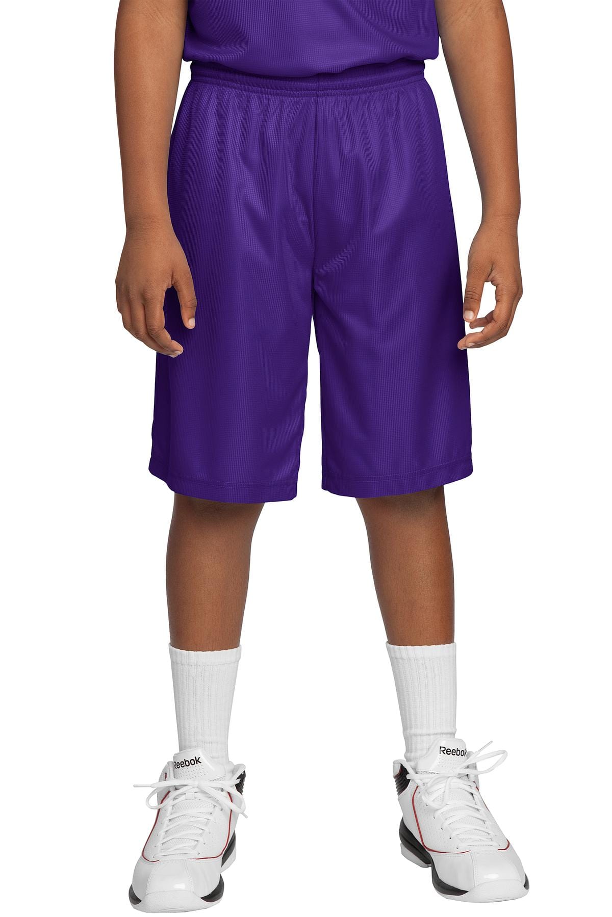 Sport-Tek Youth DISCONTINUED  Sport-Tek ®  Youth PosiCharge ®  Mesh Reversible Short. YT560