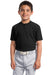 Sport-Tek Youth XS / Black DISCONTINUED  Sport-Tek ®  Youth Short Sleeve Henley. YT210