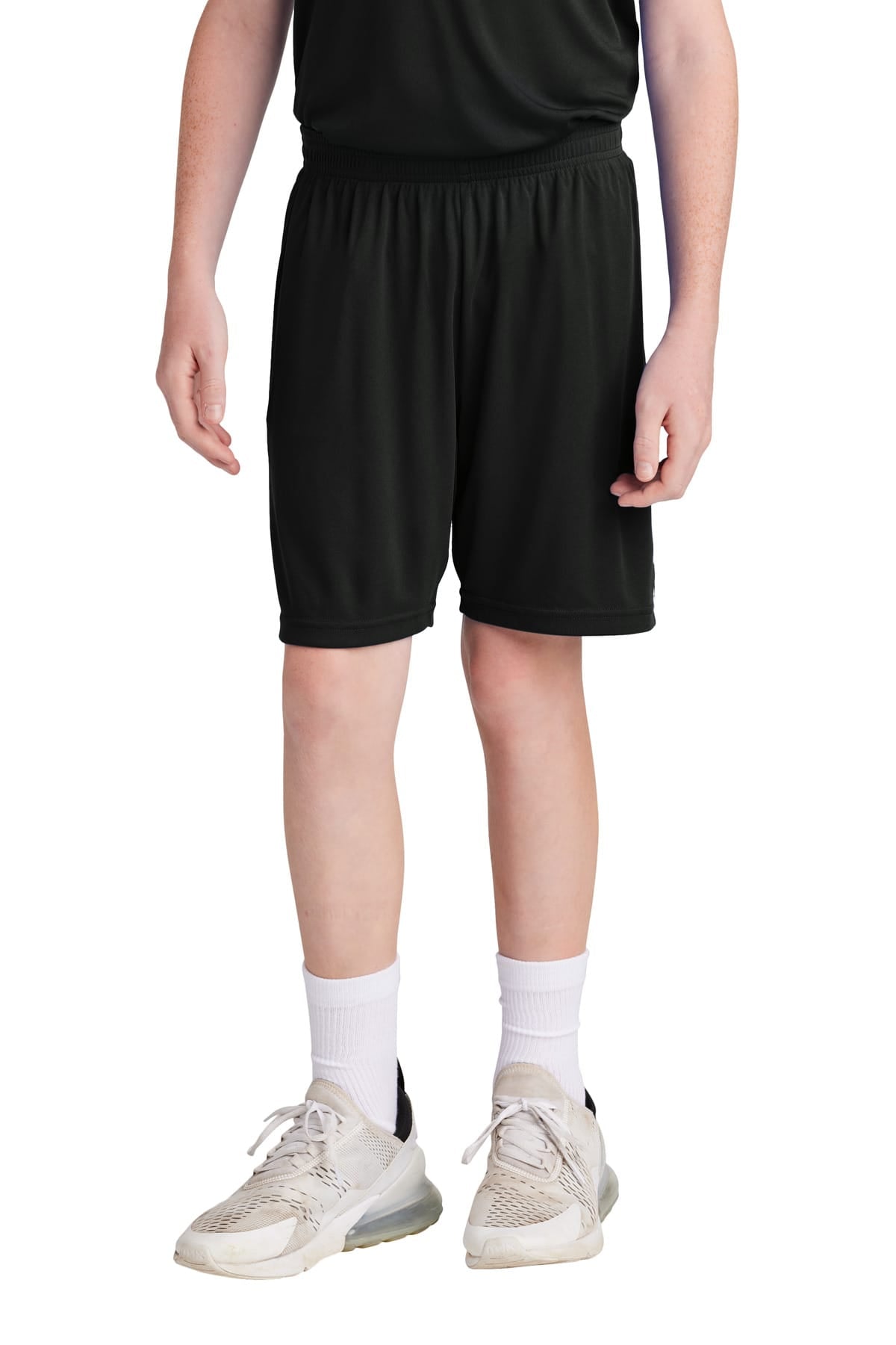Sport-Tek YST103 XS / Black/ White Sport-Tek YST103 Youth Competitor United Short, 5" Inseam