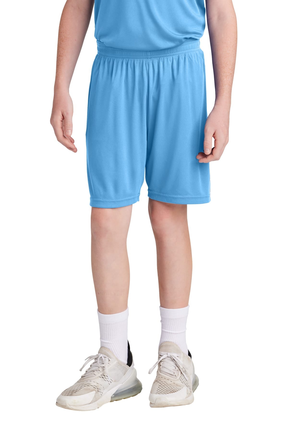 Sport-Tek YST103 XS / Carolina Blue/ White Sport-Tek YST103 Youth Competitor United Short, 5" Inseam