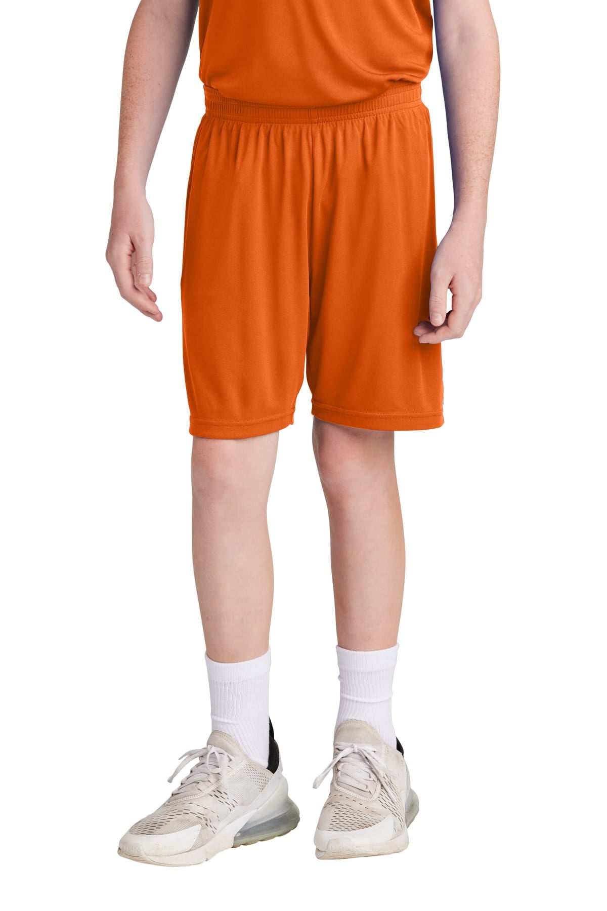 Sport-Tek YST103 XS / Deep Orange/ White Sport-Tek YST103 Youth Competitor United Short, 5" Inseam