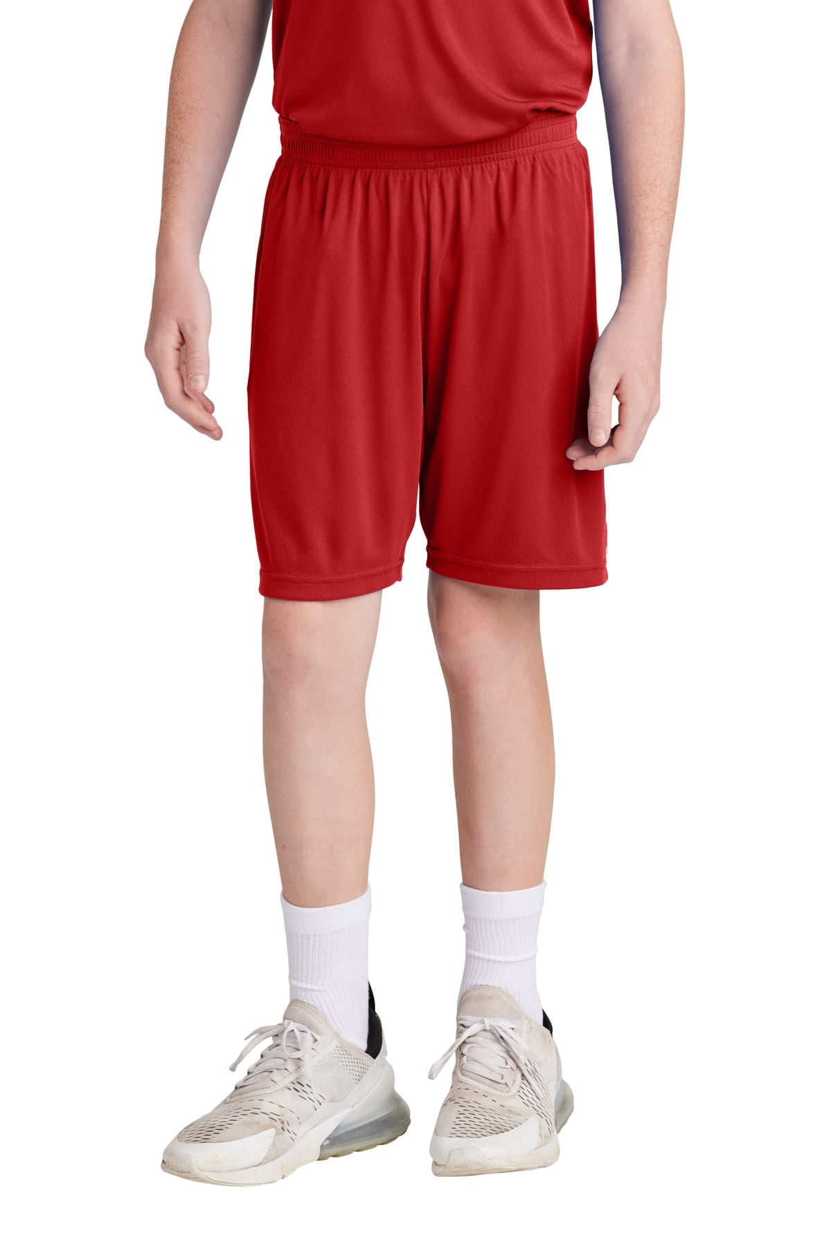 Sport-Tek YST103 XS / Deep Red/ White Sport-Tek YST103 Youth Competitor United Short, 5" Inseam