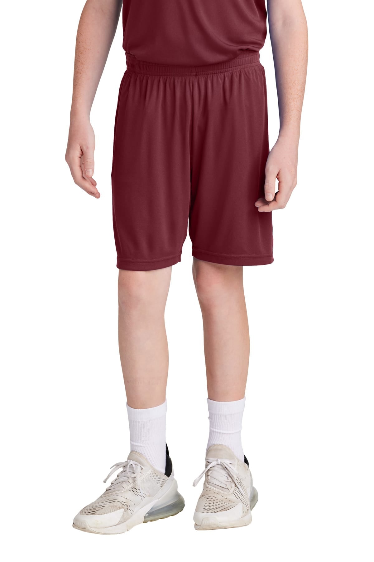 Sport-Tek YST103 XS / Maroon/ White Sport-Tek YST103 Youth Competitor United Short, 5" Inseam