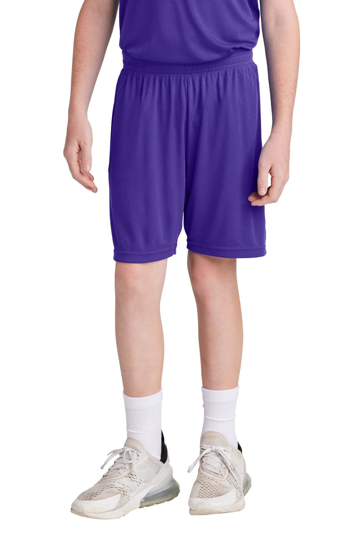 Sport-Tek YST103 XS / Purple/ White Sport-Tek YST103 Youth Competitor United Short, 5" Inseam