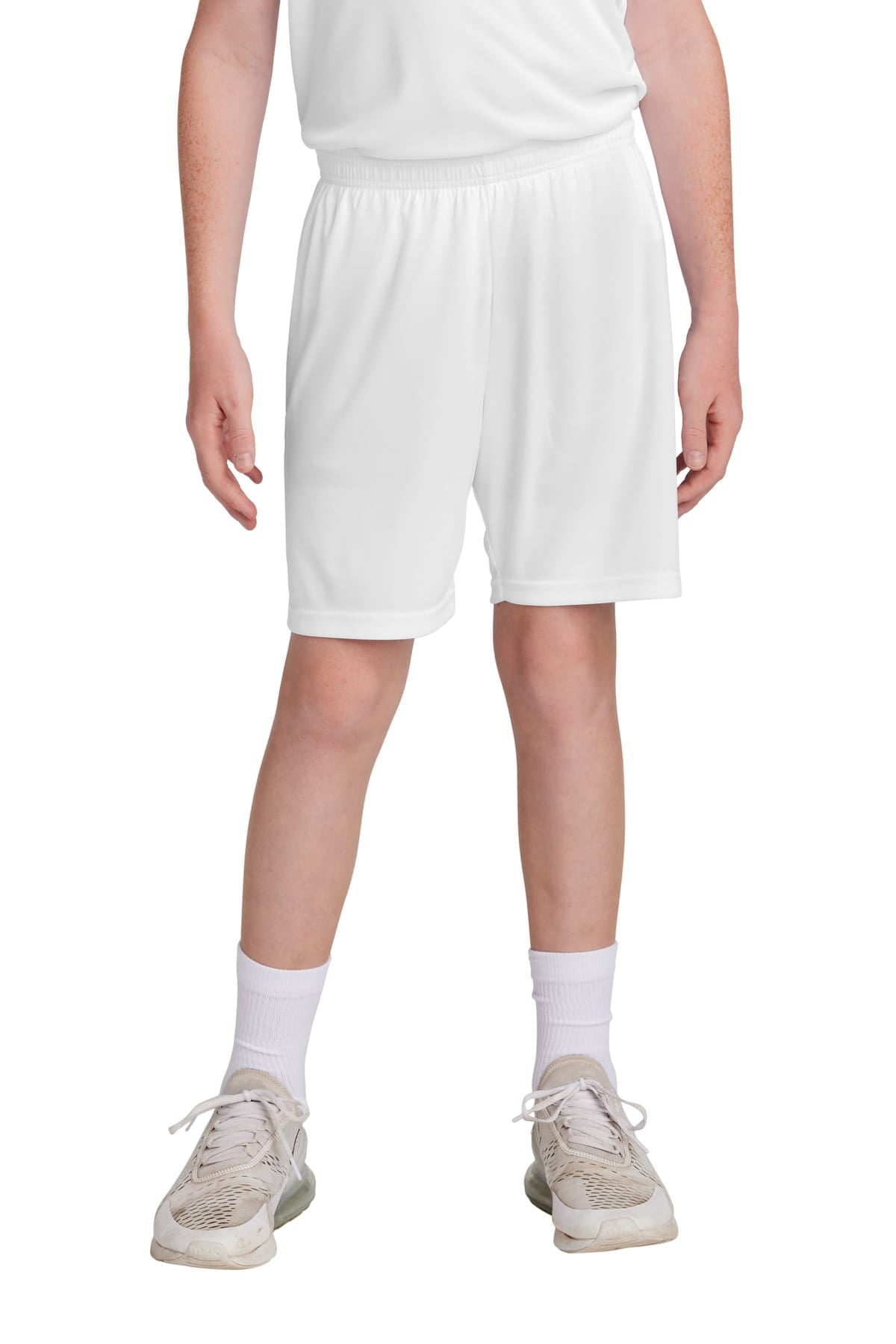 Sport-Tek YST103 XS / White/ White Sport-Tek YST103 Youth Competitor United Short, 5" Inseam