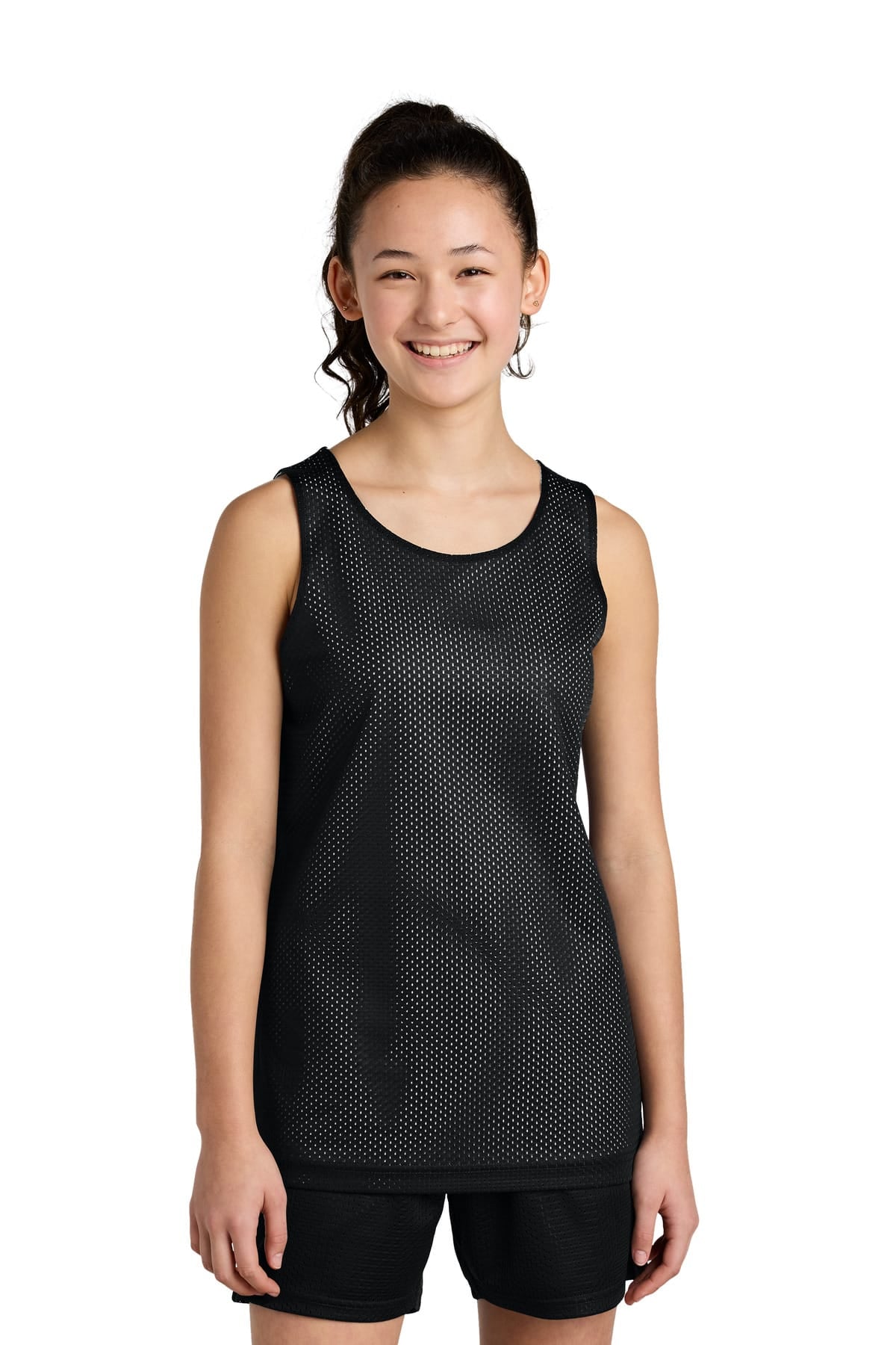 Sport-Tek YST5000 XS / Black/ White Sport-Tek YST5000 Youth PosiCharge Reversible Mesh Tank