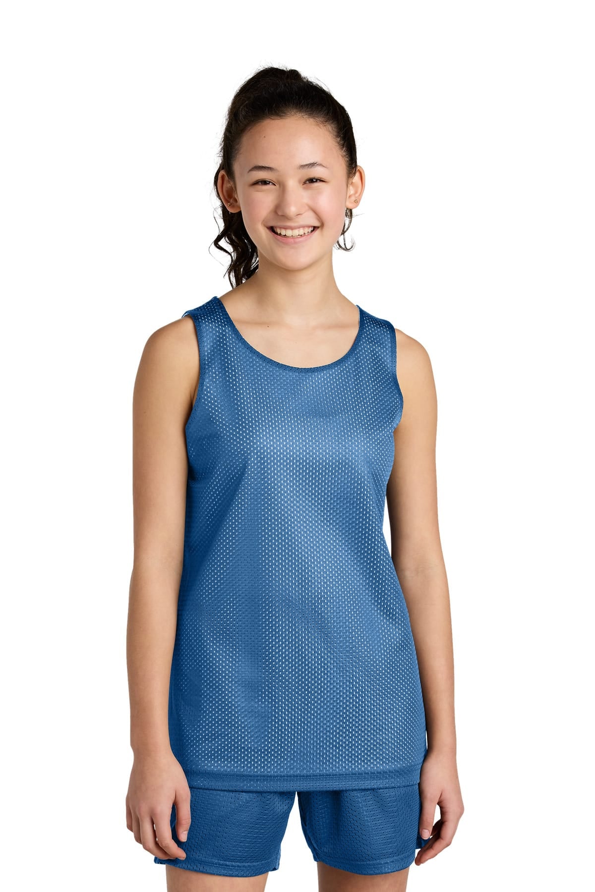 Sport-Tek YST5000 XS / Carolina Blue/ White Sport-Tek YST5000 Youth PosiCharge Reversible Mesh Tank