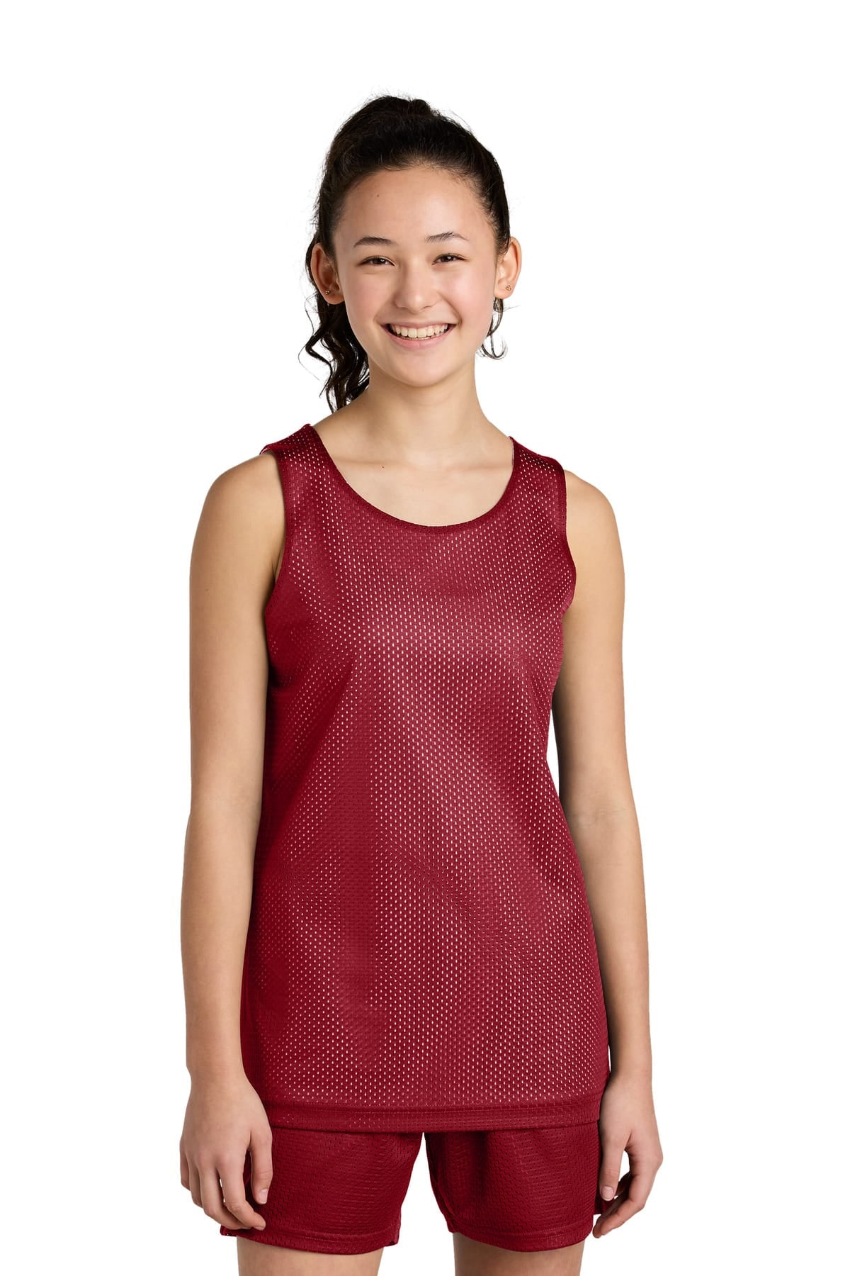 Sport-Tek YST5000 XS / Deep Red/ White Sport-Tek YST5000 Youth PosiCharge Reversible Mesh Tank