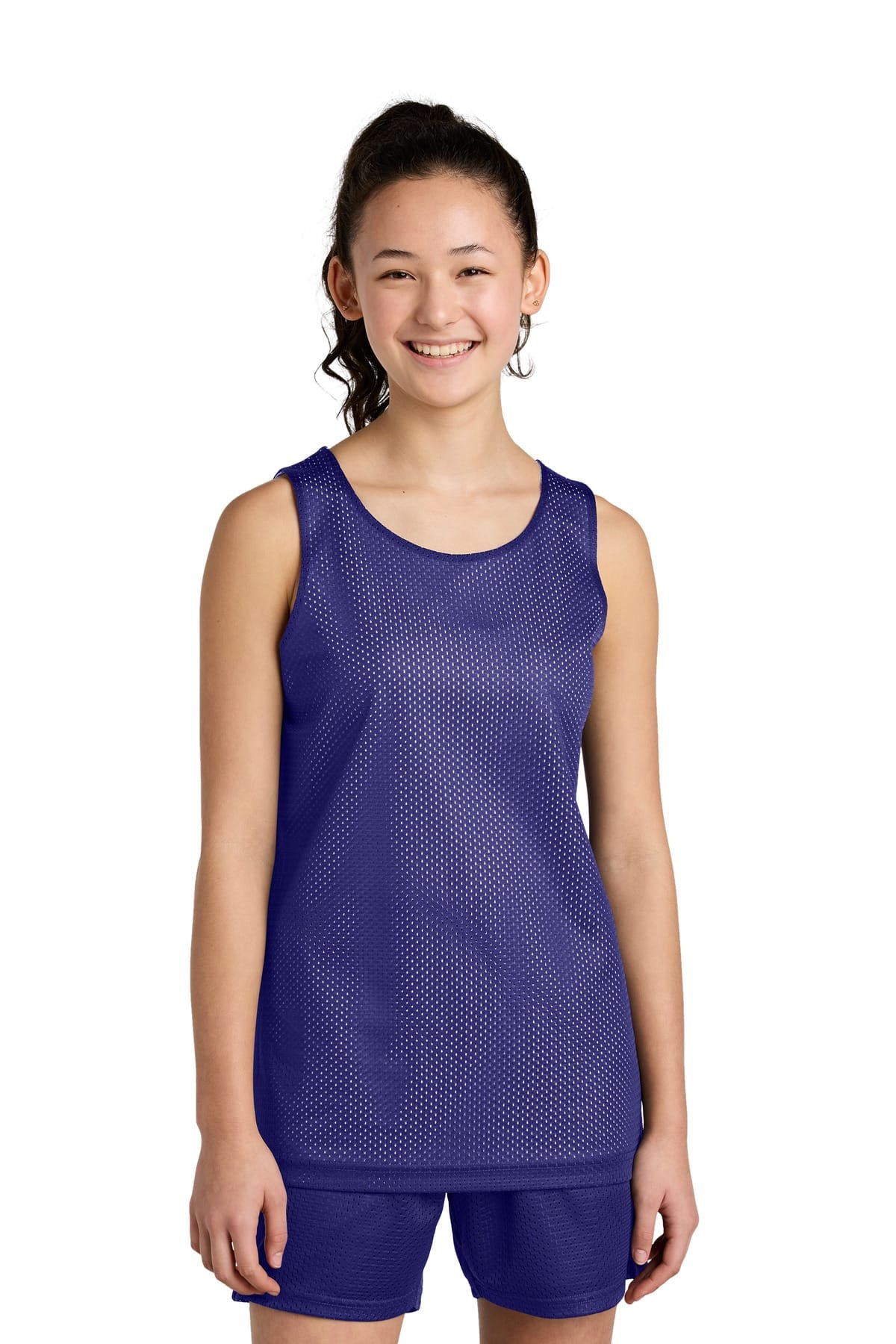 Sport-Tek YST5000 XS / Purple/ White Sport-Tek YST5000 Youth PosiCharge Reversible Mesh Tank