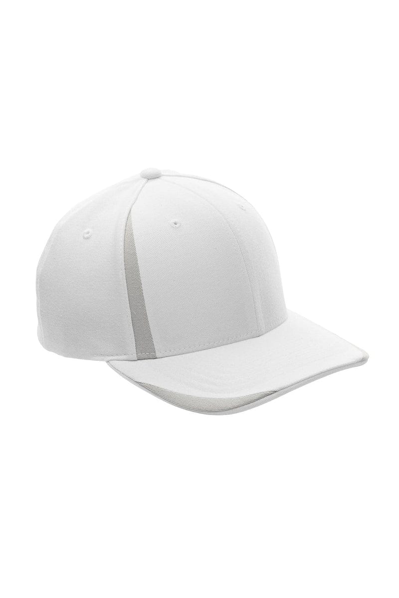 Team 365 Headwear S/M / White/ Sp Silver Team 365 ATB102: by Flexfit Adult Pro-Formance(r) Front Sweep Cap