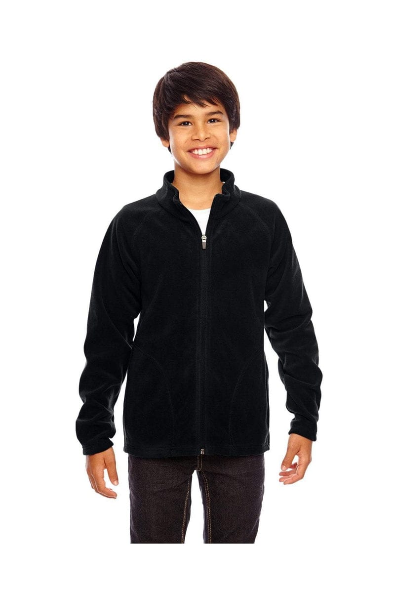 Team 365 Outerwear S / Black Team 365 TT90Y: Youth Campus Microfleece Jacket