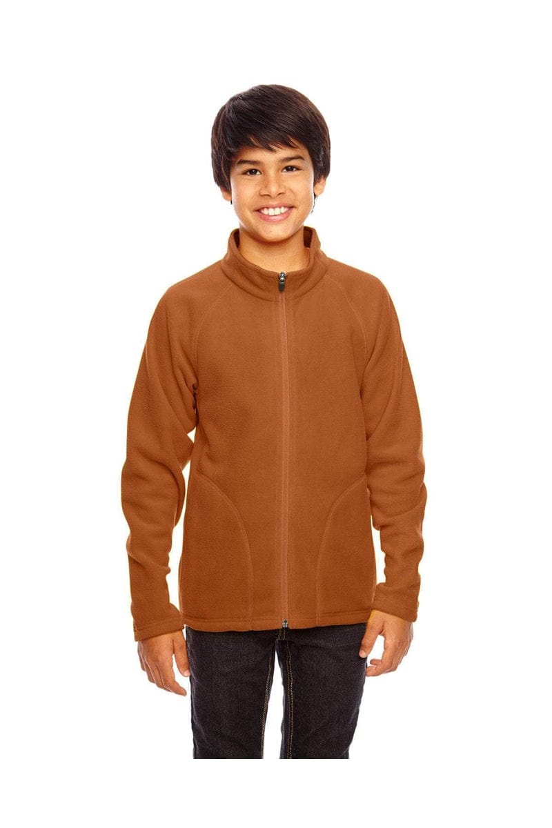 Team 365 Outerwear S / Sport Bnrt Ornge Team 365 TT90Y: Youth Campus Microfleece Jacket