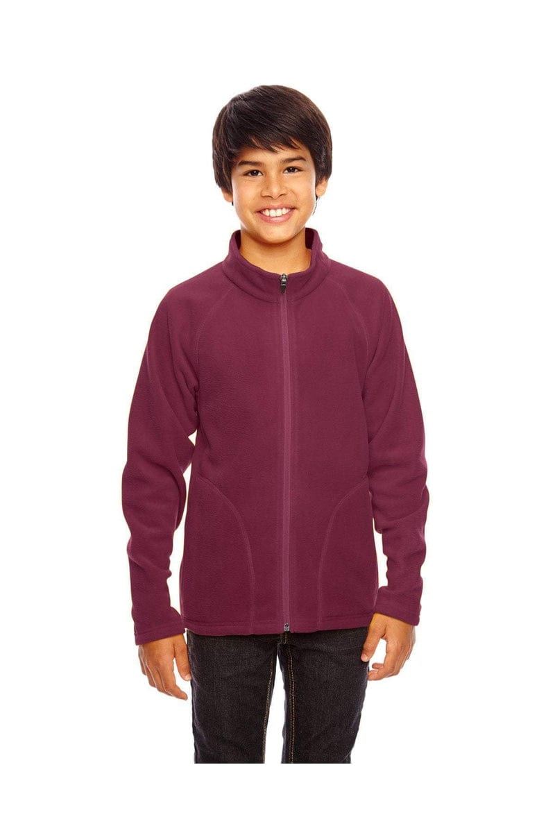 Team 365 Outerwear S / Sport Maroon Team 365 TT90Y: Youth Campus Microfleece Jacket