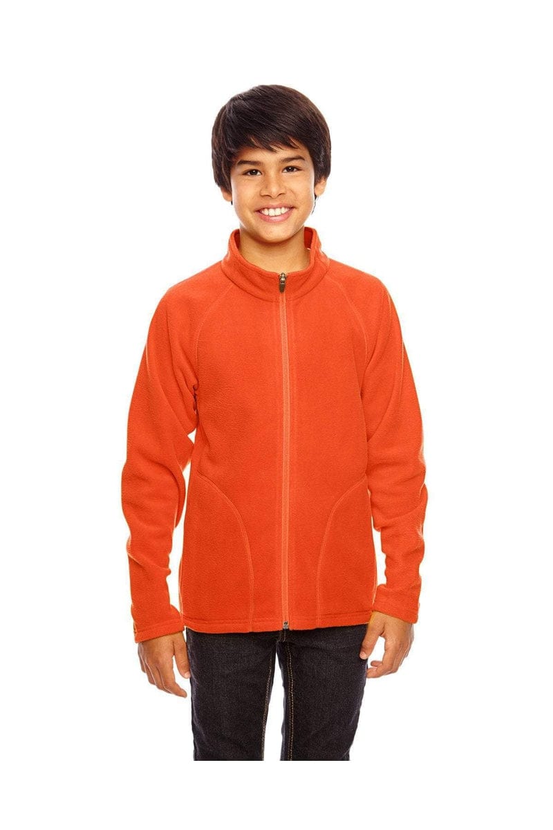 Team 365 Outerwear S / Sport Orange Team 365 TT90Y: Youth Campus Microfleece Jacket