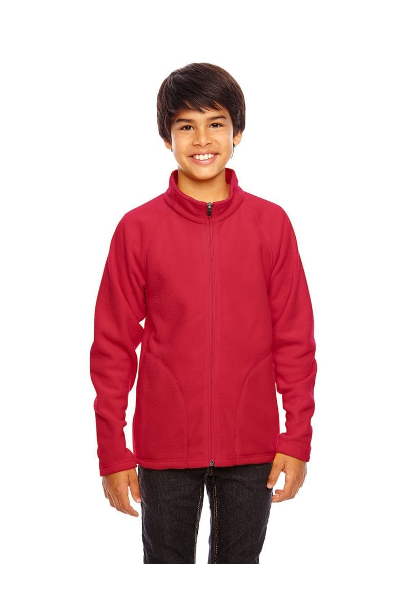 Team 365 Outerwear S / Sport Red Team 365 TT90Y: Youth Campus Microfleece Jacket