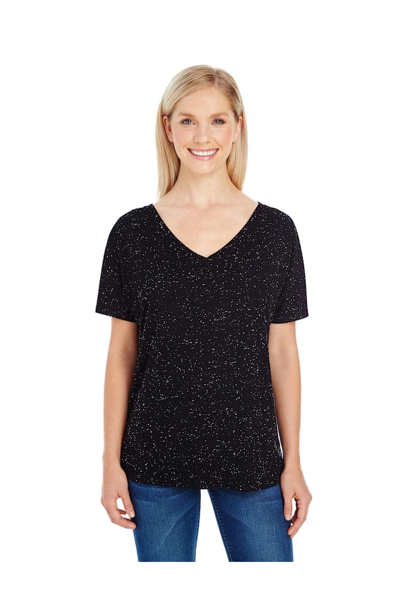 Threadfast Apparel T-Shirts S / Black Fleck Threadfast Apparel 203FV: Ladies' Triblend Fleck Short-Sleeve V-Neck T-Shirt