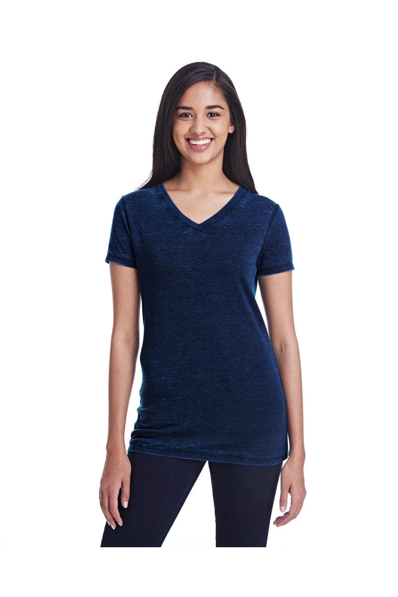 Threadfast Apparel T-Shirts S / Electric Blue Threadfast Apparel 215B: Ladies' Cross Dye Short-Sleeve V-Neck T-Shirt