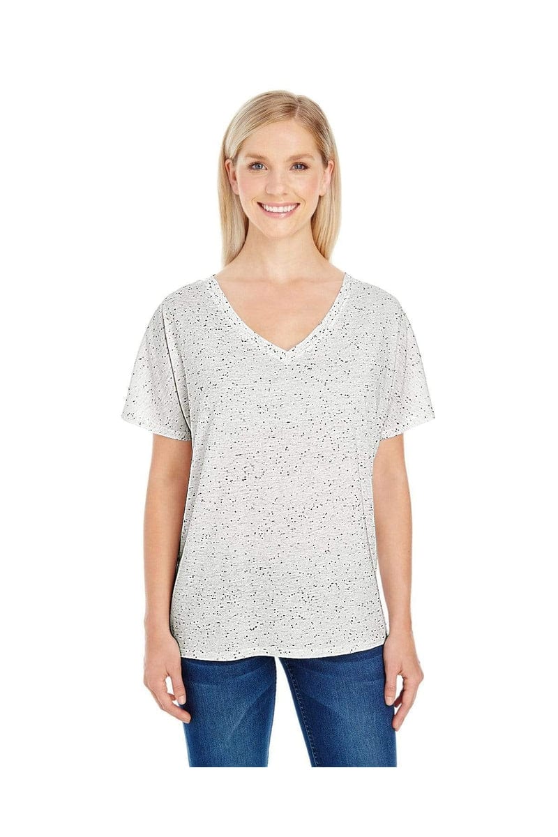 Threadfast Apparel T-Shirts Threadfast Apparel 203FV: Ladies' Triblend Fleck Short-Sleeve V-Neck T-Shirt