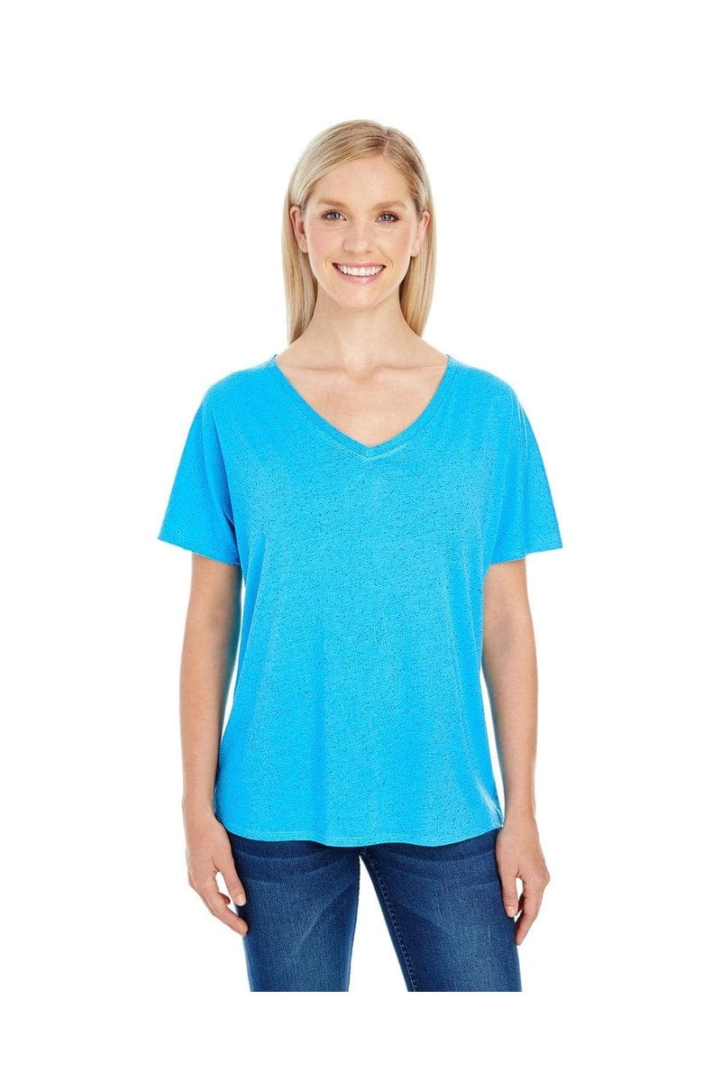 Threadfast Apparel T-Shirts Threadfast Apparel 203FV: Ladies' Triblend Fleck Short-Sleeve V-Neck T-Shirt