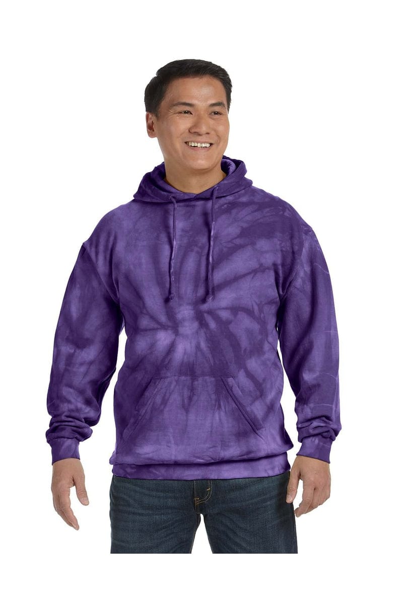 Tie-Dye Sweatshirts/Fleece S / Spider Purple Tie-Dye CD877: Adult 8.5 oz. Tie-Dyed Pullover Hood