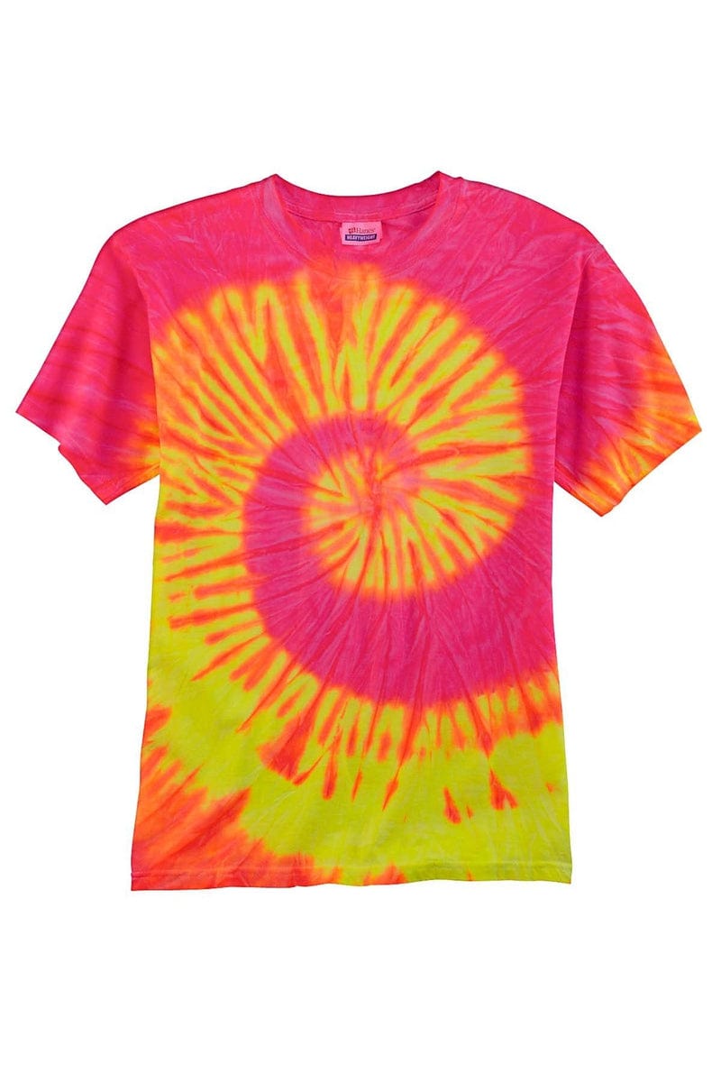 Tie-Dye T-Shirts 5XL / Fluorescent Swrl Tie-Dye CD100: Adult 5.4 oz., 100% Cotton T-Shirt