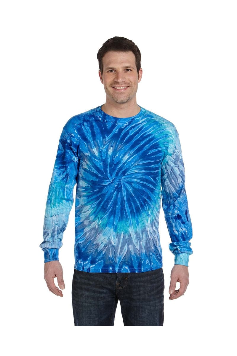 Tie-Dye T-Shirts S / Blue Jerry Tie-Dye CD2000: Adult 5.4 oz. 100% Cotton Long-Sleeve T-Shirt