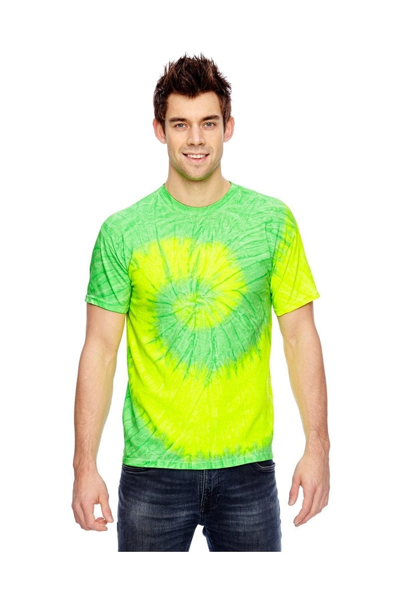 Tie-Dye T-Shirts S / Flo Yellow/ Lime Tie-Dye CD100: Adult 5.4 oz., 100% Cotton T-Shirt