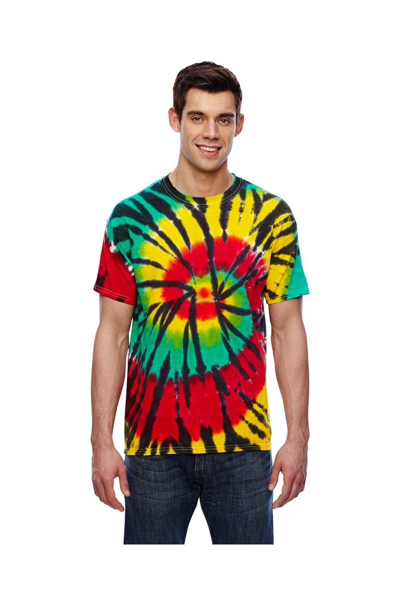 Tie-Dye T-Shirts S / Rasta Web Tie-Dye CD100: Adult 5.4 oz., 100% Cotton T-Shirt