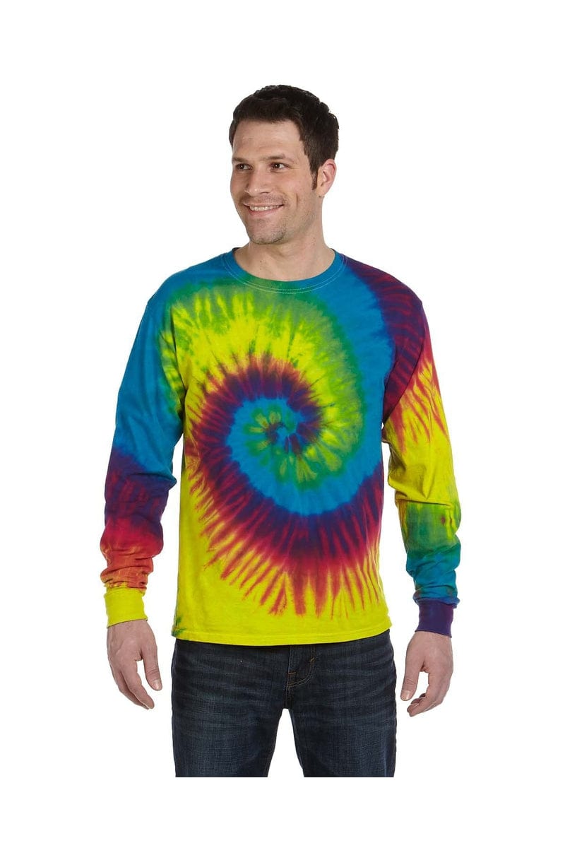 Tie-Dye T-Shirts S / Reactive Rainbow Tie-Dye CD2000: Adult 5.4 oz. 100% Cotton Long-Sleeve T-Shirt