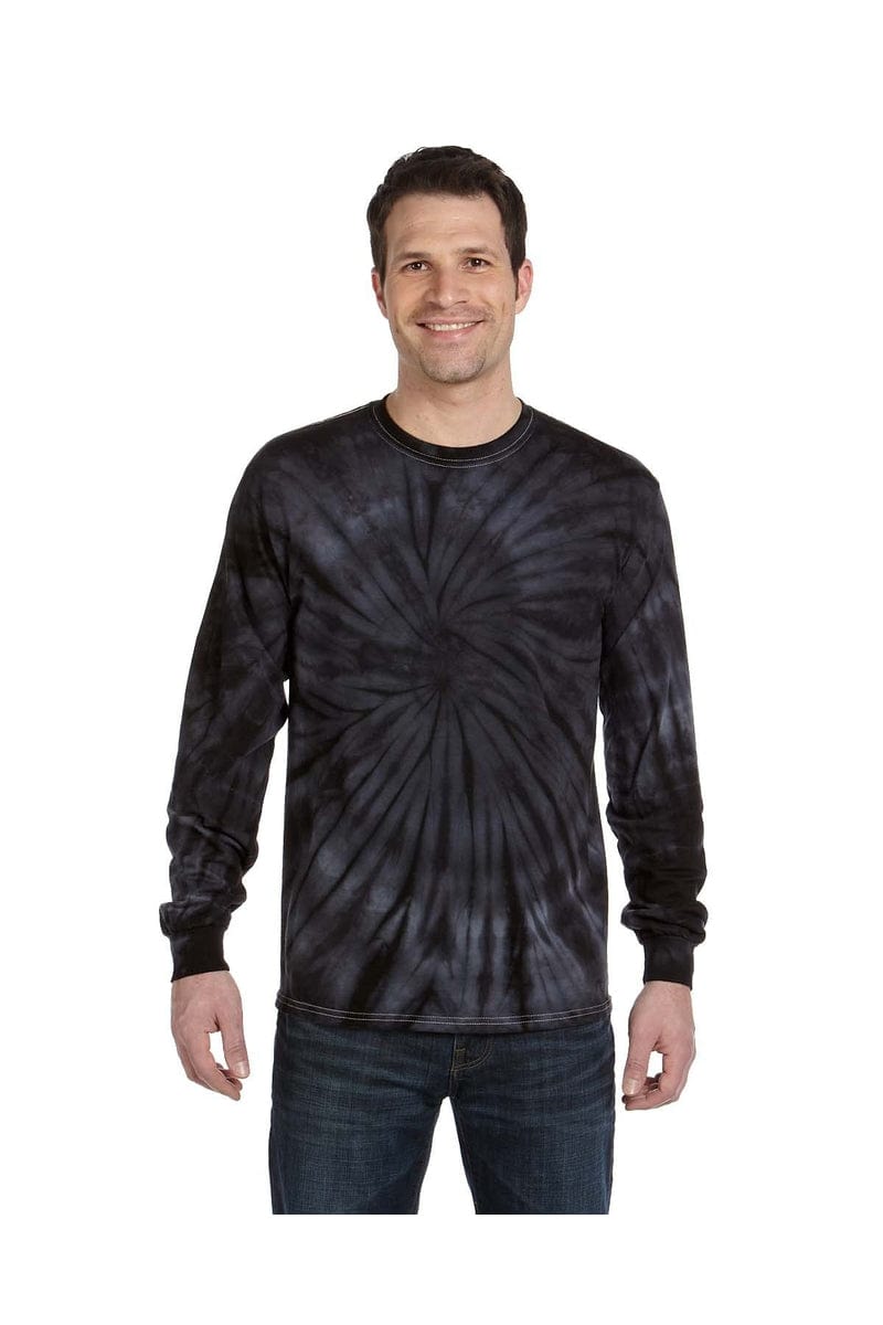 Tie-Dye T-Shirts S / Spider Black Tie-Dye CD2000: Adult 5.4 oz. 100% Cotton Long-Sleeve T-Shirt