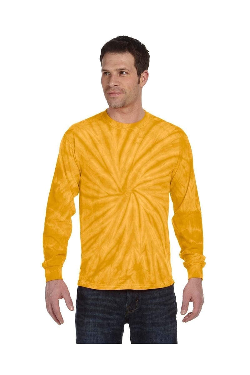 Tie-Dye T-Shirts S / Spider Gold Tie-Dye CD2000: Adult 5.4 oz. 100% Cotton Long-Sleeve T-Shirt