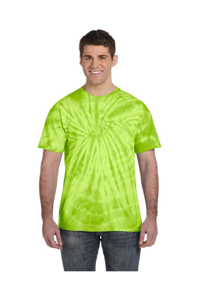 Tie-Dye T-Shirts S / Spider Lime Tie-Dye CD101: Adult 5.4 oz. 100% Cotton Spider T-Shirt