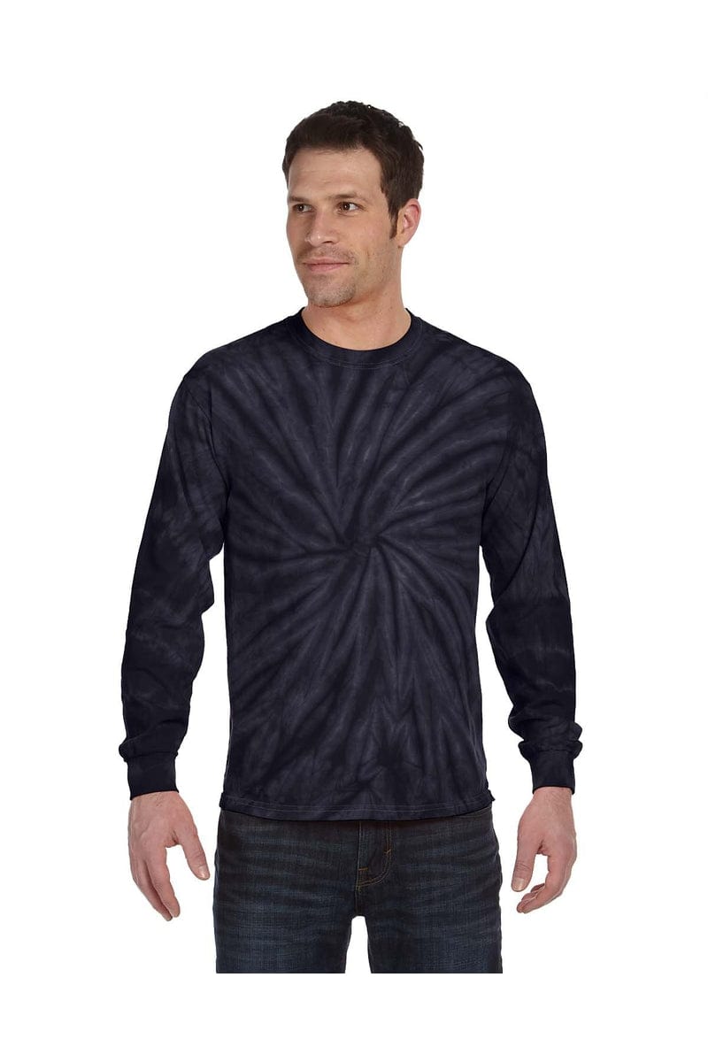 Tie-Dye T-Shirts S / Spider Navy Tie-Dye CD2000: Adult 5.4 oz. 100% Cotton Long-Sleeve T-Shirt