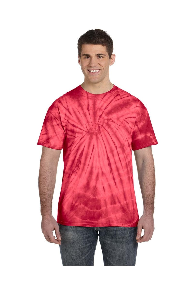 Tie-Dye T-Shirts S / Spider Red Tie-Dye CD101: Adult 5.4 oz. 100% Cotton Spider T-Shirt