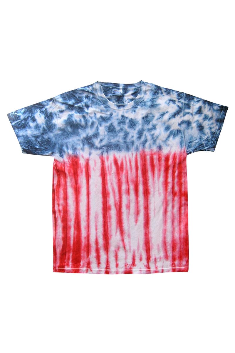 Tie-Dye T-Shirts XS / Flag Tie-Dye CD100Y: Youth 5.4 oz. 100% Cotton T-Shirt