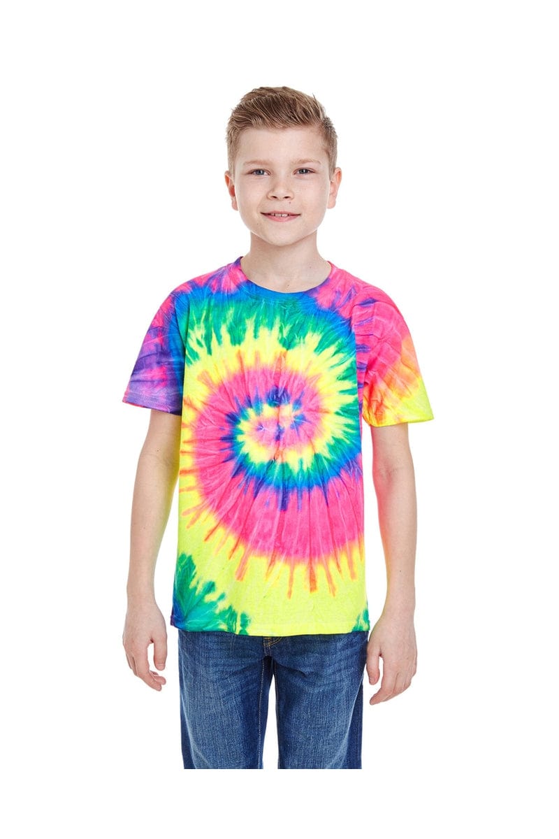 Tie-Dye T-Shirts XS / Neon Rainbow Tie-Dye CD100Y: Youth 5.4 oz. 100% Cotton T-Shirt