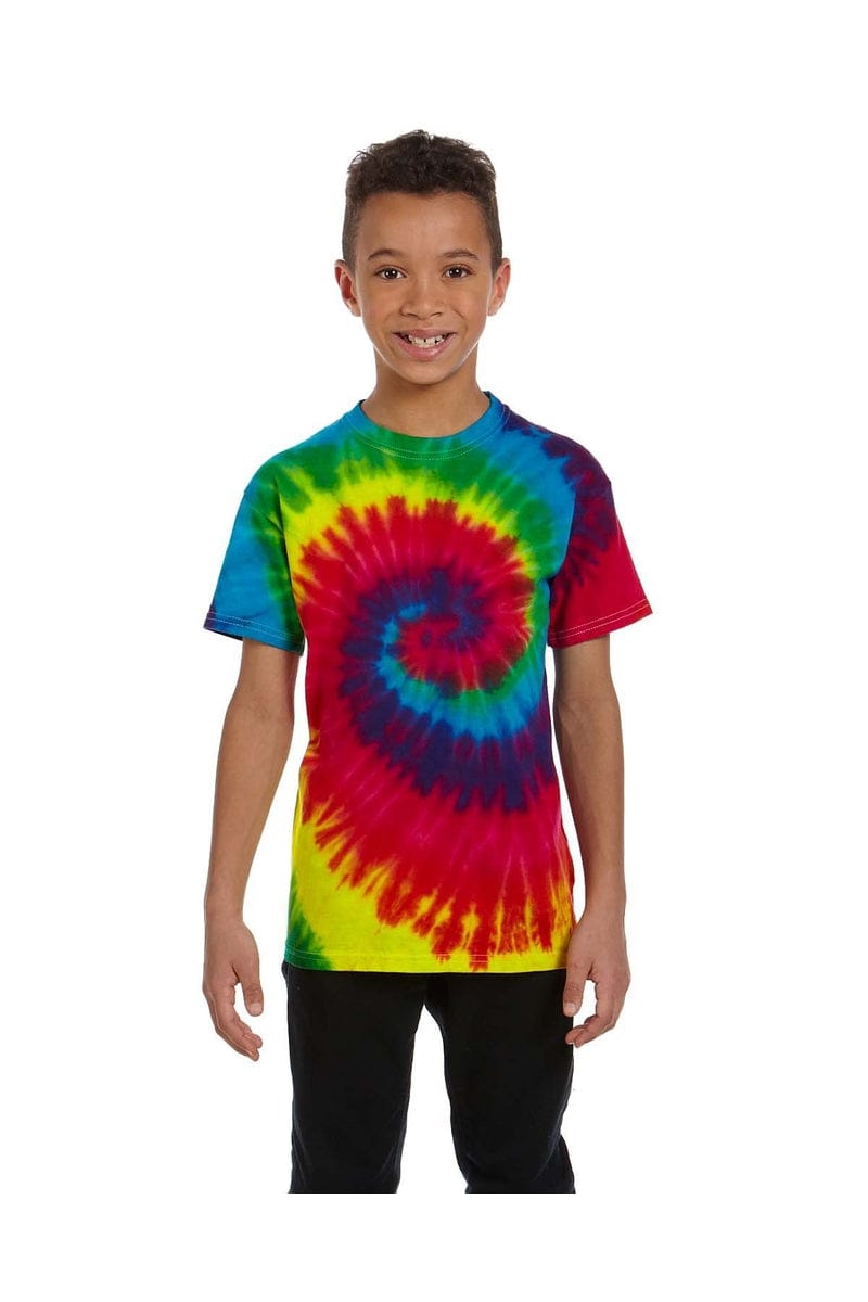 Tie-Dye T-Shirts XS / Reactive Rainbow Tie-Dye CD100Y: Youth 5.4 oz. 100% Cotton T-Shirt